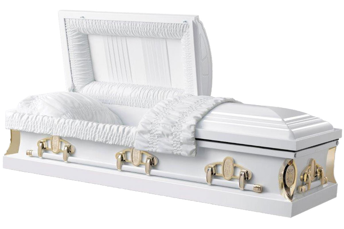 Bluffton White Casket