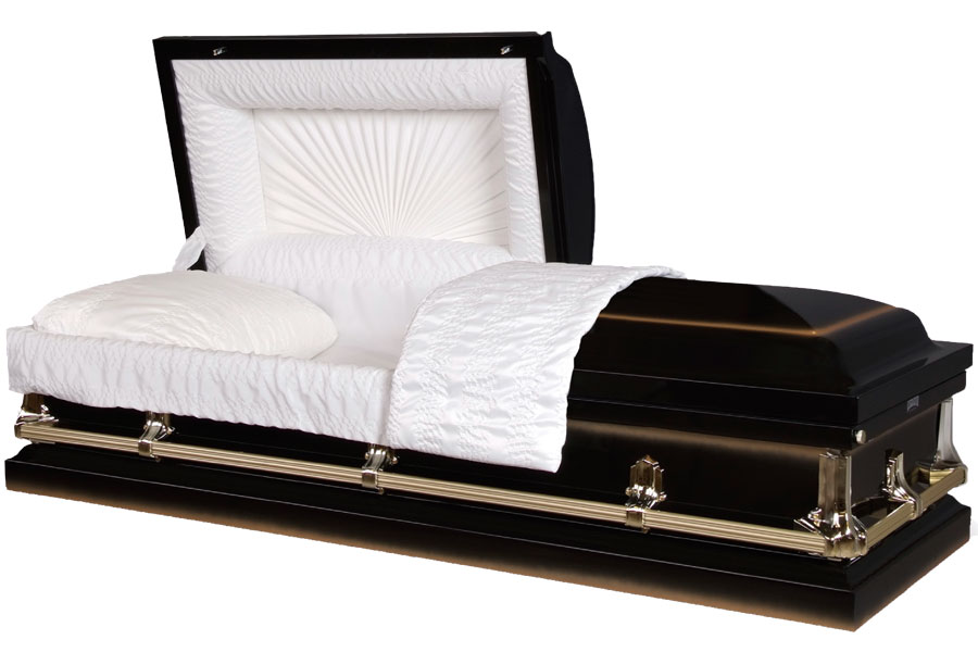 Franklin Black Casket