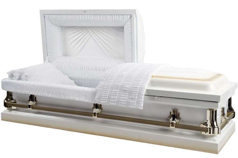 Franklin White Gold Casket