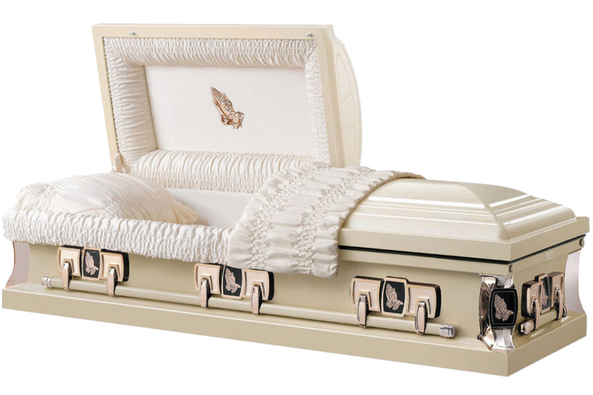 Praying Hands Almond Casket